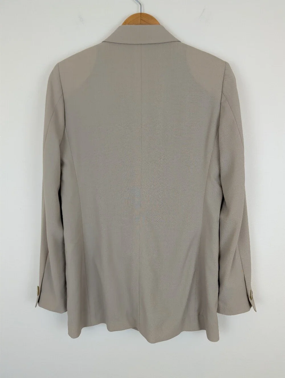Zanella Tan Single Breasted Three Button Lightweight Blazer